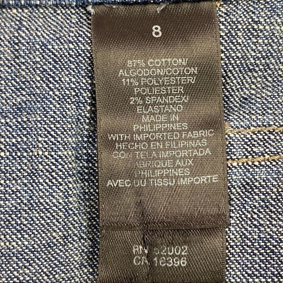 DKNY Jeans Pleated Stretch Denim Mini Skirt 8 Blue NWT - Picture 9 of 9